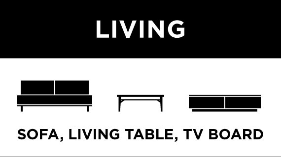 ソファ、リビングテーブル、テレビボードの一覧へ